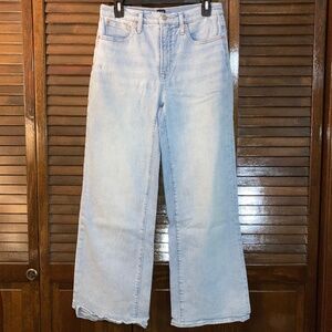 Gap Light Wash Trouser Style High Rise Denim Jeans Size 8 Petite